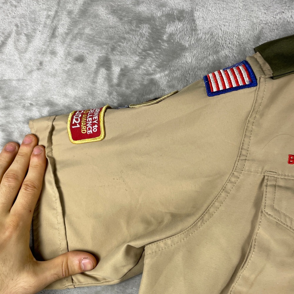 Boy Scouts of America Uniform Shirt Kids Youth Large Adult XS Polyester Stretch - Picture 2 of 8
